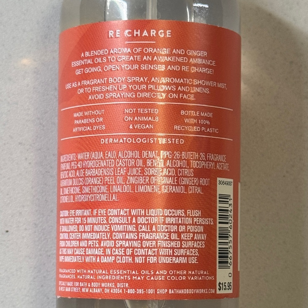 Bath & Body Works Orange & Ginger Essential Oil Mist - Picture 3 of 3